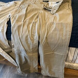 BKE Tan Boot Cut Pants set of 3 32